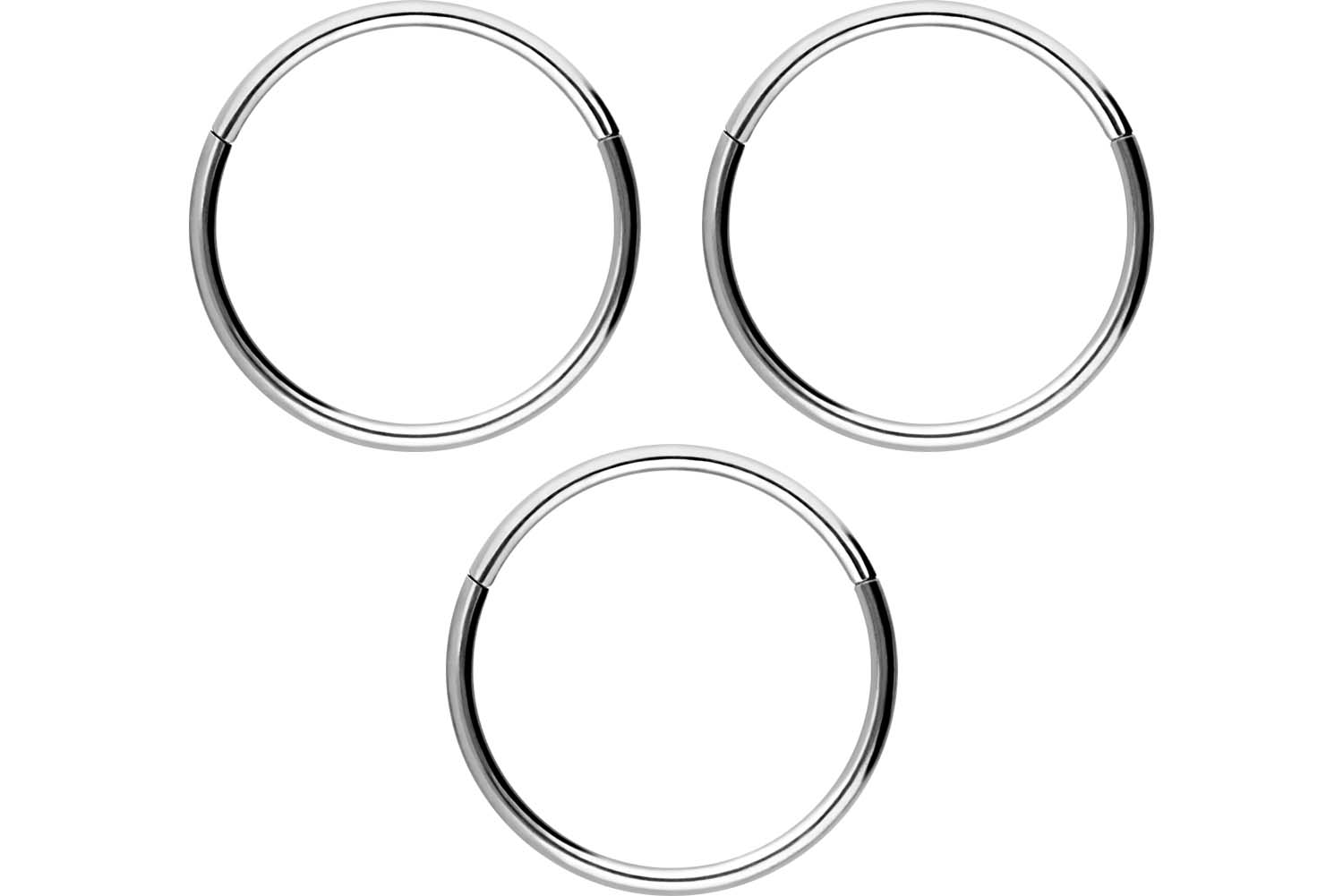 SET Chirurgenstahl Segmentring Clicker Piercing